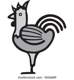 An a vector illustration of a chicken.