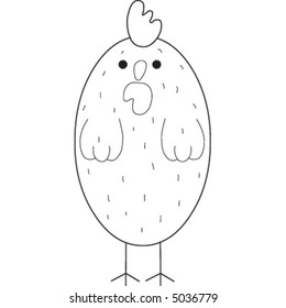 An a vector illustration of a chicken.