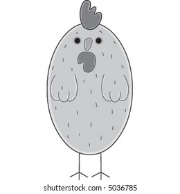 An a vector illustration of a chicken.