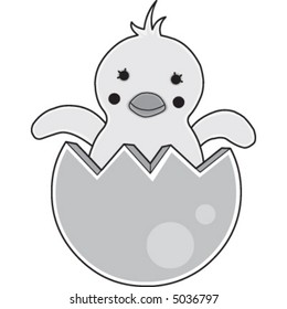 An a vector illustration of a chicken.