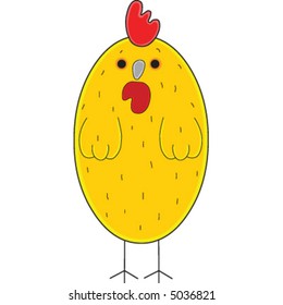An a vector illustration of a chicken.