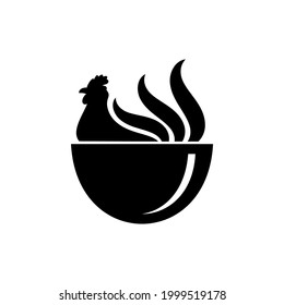 vector illustration of a chicken bowl that adds to the appetite