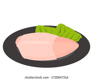 Vector illustration of chicken breast . 