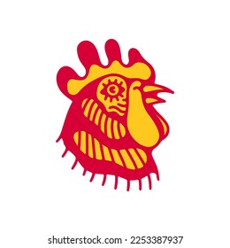 vector illustration of a chicken head