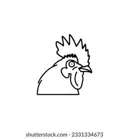 vector illustration of a chicken head