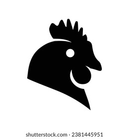 Vector Illustration of Chicken Head Logo Icon Art