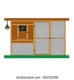 Vector illustration of chicken house