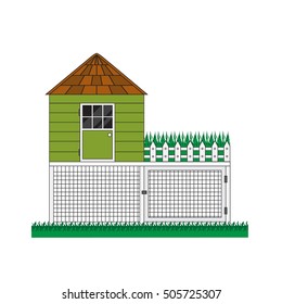 Vector illustration of chicken house