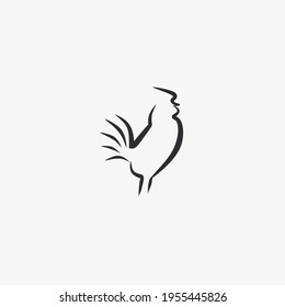 Vector illustration of a chicken icon