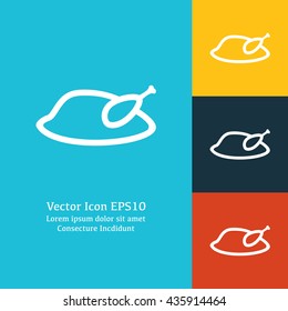 Vector illustration of chicken icon