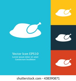 Vector illustration of chicken icon