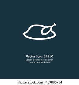 Vector illustration of chicken icon