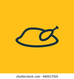 Vector illustration of chicken icon