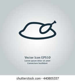 Vector illustration of chicken icon