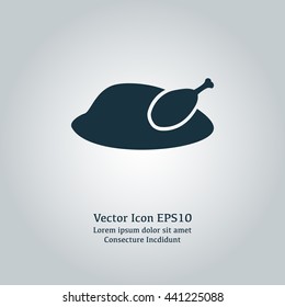 Vector illustration of chicken icon