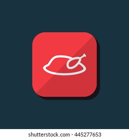 Vector illustration of chicken icon