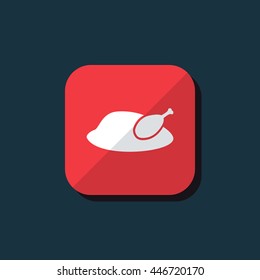 Vector illustration of chicken icon