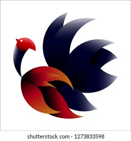 
Vector illustration of chicken icon or bird icon isolated on a white background - vector