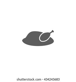 Vector illustration of chicken icon on white background