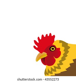 vector illustration of chicken isolated on white background