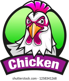 Vector illustration, chicken mascot for a fast food fried chicken restorant business.
