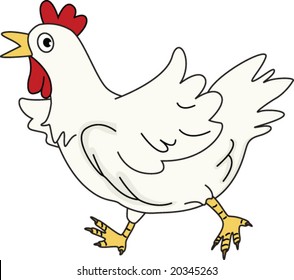 ilustración vectorial de una carrera de pollo