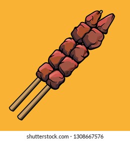 Ilustración vectorial de la carne de pollo.