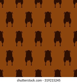Vector illustration of chicken seamless pattern background.