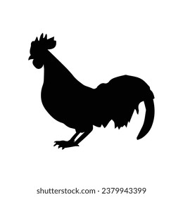 Vector Illustration of Chicken Silhouette