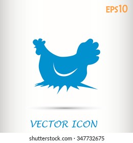 Vector illustration chicken silhouette