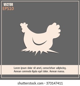 Vector illustration chicken silhouette
