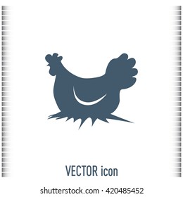 Vector illustration chicken silhouette