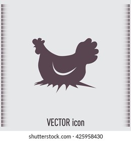 Vector illustration chicken silhouette