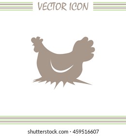Vector illustration chicken silhouette