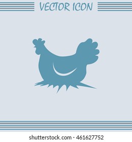 Vector illustration chicken silhouette