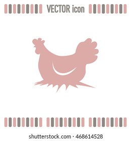 Vector illustration chicken silhouette