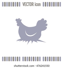 Vector illustration chicken silhouette