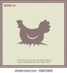 Vector illustration chicken silhouette