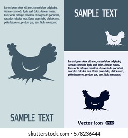 Vector illustration chicken silhouette