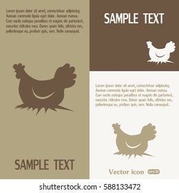 Vector illustration chicken silhouette