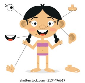 Vector illustration of child body