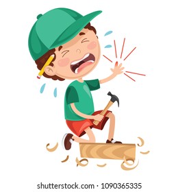 Vector Illustration Of Child Diseases