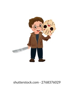 Vector illustration child dressed