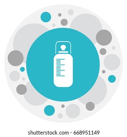 Vector Illustration Of Child Symbol On Nursing Bottle Icon. Premium Quality Isolated Feeder Element In Trendy Flat Style.