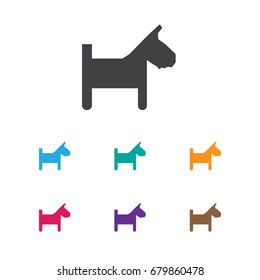 Vector Illustration Of Child Symbol On Toy Icon. Premium Quality Isolated Puppy Element In Trendy Flat Style.