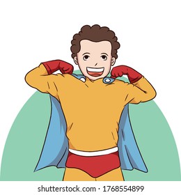 Ilustración vectorial de Héroe Infantil creada por diseño de formiga
