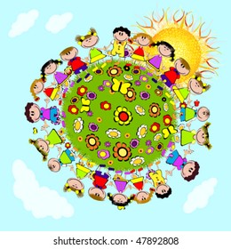 vector illustration of childhood