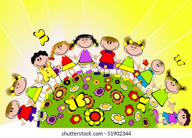 vector illustration of childhood