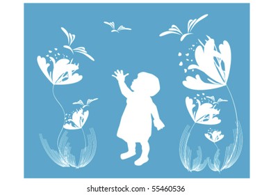 vector illustration of childhood