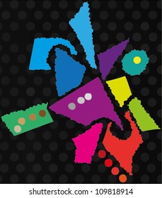 Vector illustration of a childish drawing background.